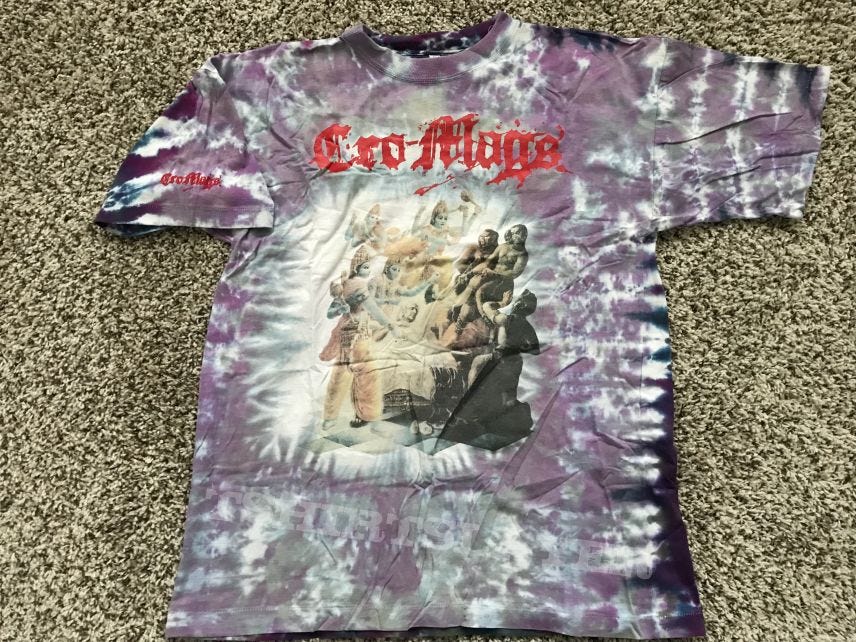 Cro-Mags Near Death Experience European Tour Tie-Dye 1993 XL OG (second  one) | TShirtSlayer TShirt and BattleJacket Gallery