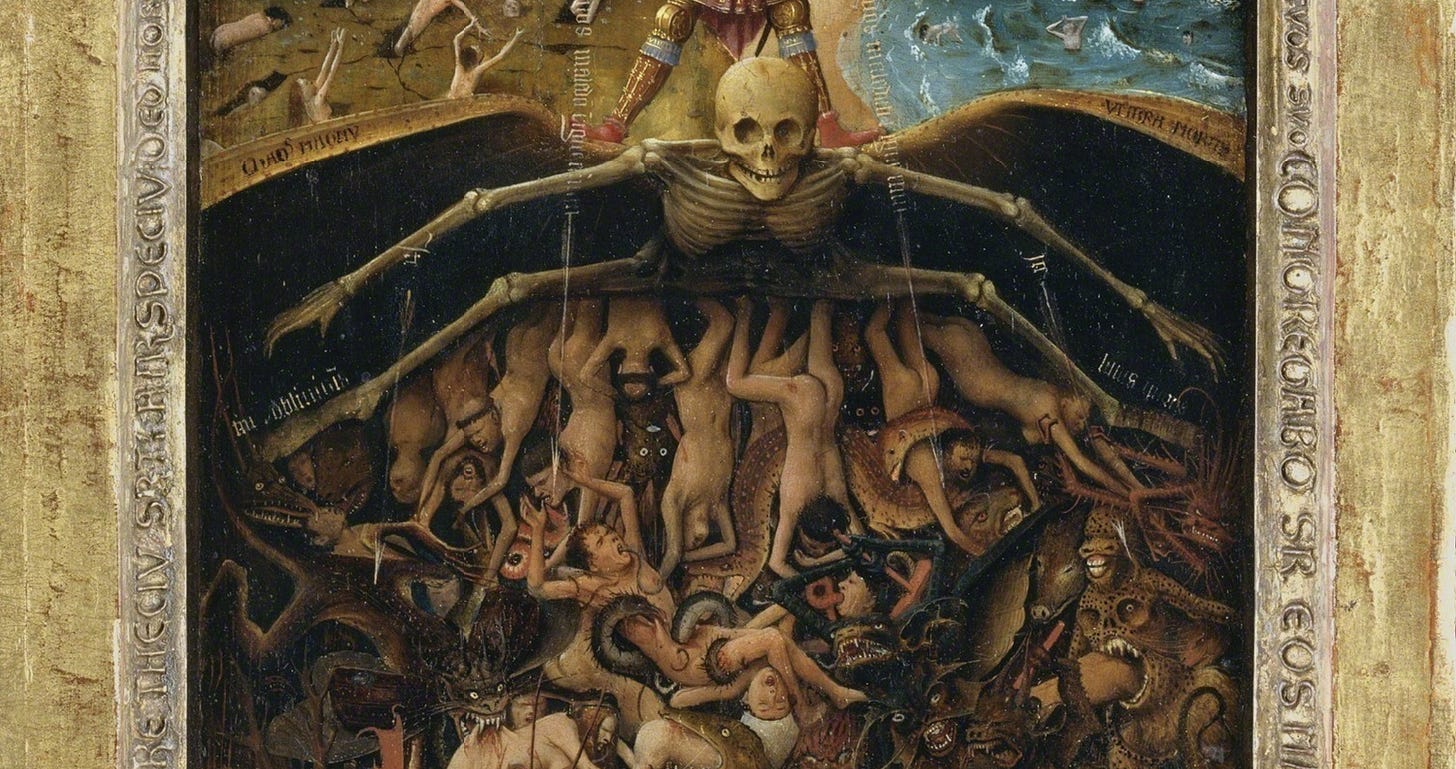 image of Jan van Eyck, Crucifixion and Last Judgement diptych for article by Larry G. Maguire