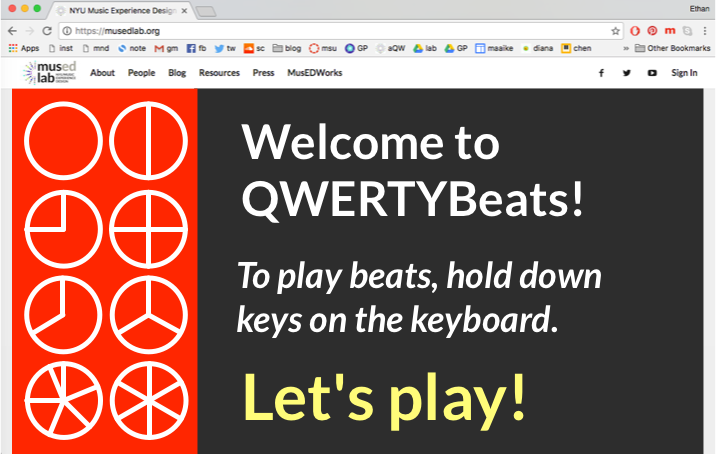 QWERTYBeats desktop - load screen