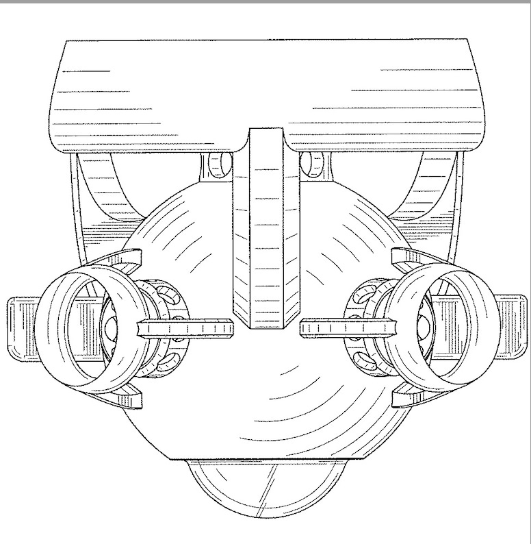 Navy design patent for a marine vehicle with cameras.