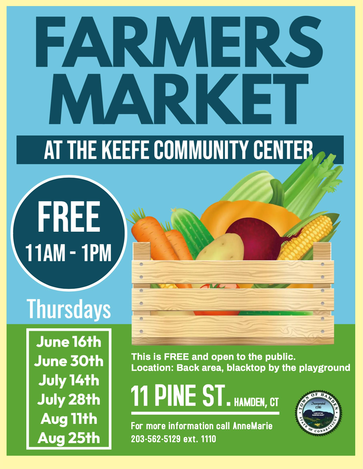 Keefe Center Farmers Market June 16 to Aug 25 Opens in new window