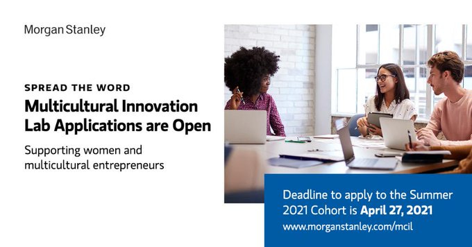 Apply to the Multicultural Innovation Lab Summer 2021 in New York City, United States. An intensive five-month accelerator designed to help further develop and scale startups, culminating in a Demo Day and showcase presentation to the investor community. Successful applicants will be provided wi...