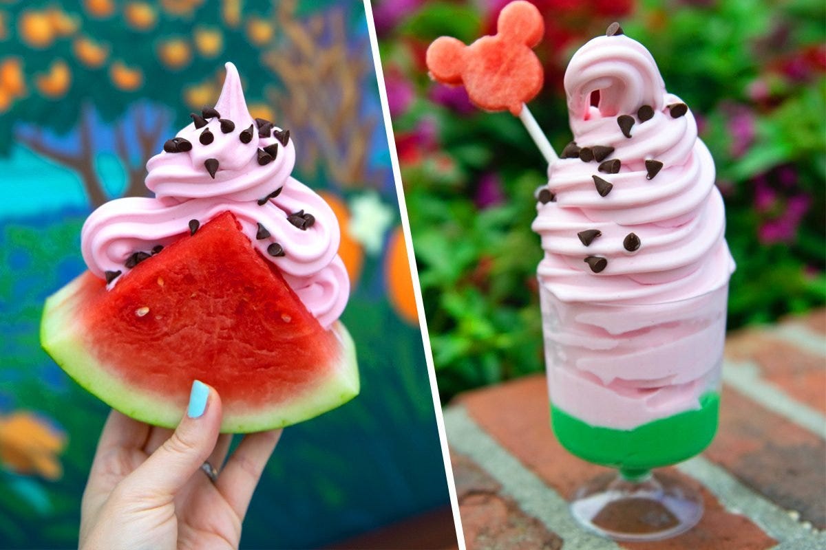 Disney&#39;s Watermelon Dole Whip Is Served in a Real Slice of Watermelon
