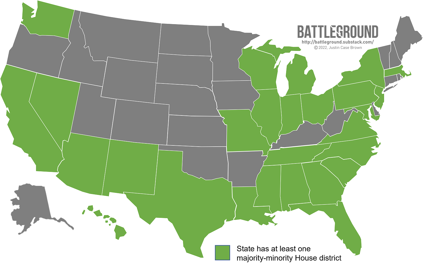 States with Majority-Minority House Districts