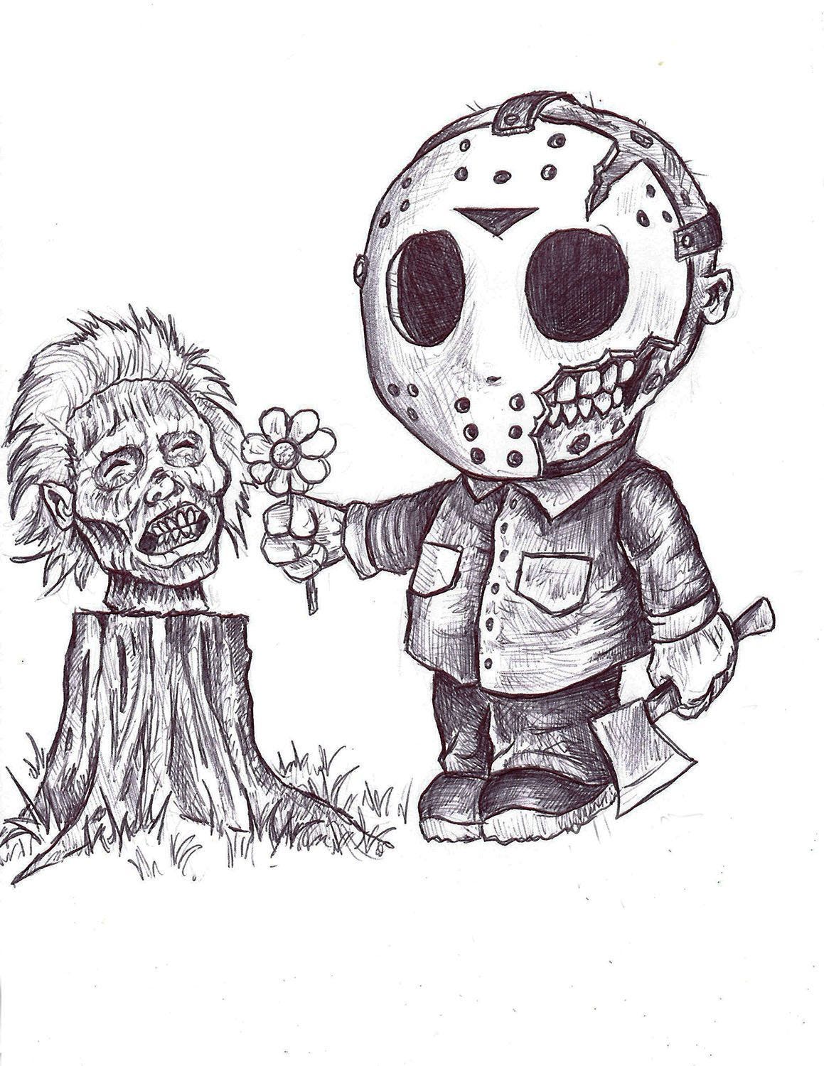 Lil' Jason Voorhees 8.5x11 PRINT / Reproduction Signed - Etsy | Jason  voorhees drawing, Jason voorhees art, Jason voorhees