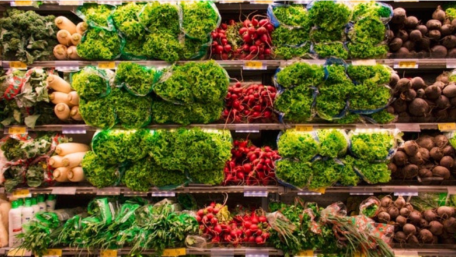 produce section of supermarket
