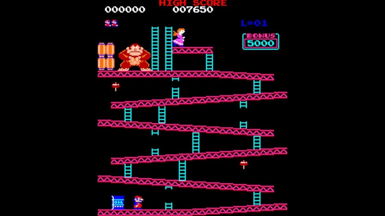 Donkey Kong (Original) Full Playthrough (US Arcade Version, All 4 Levels, 3  Rotations, 0 Deaths) - YouTube