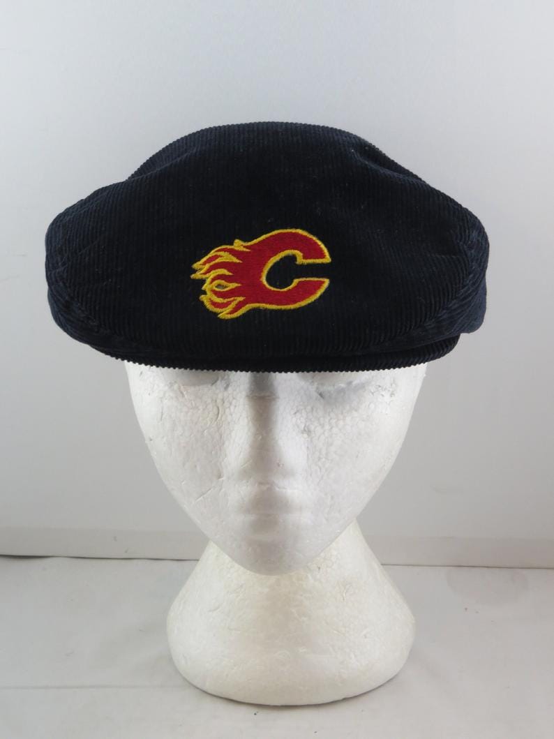 Vintage Calgary Flames Golf Hat  Corduroy Classic Ted image 0