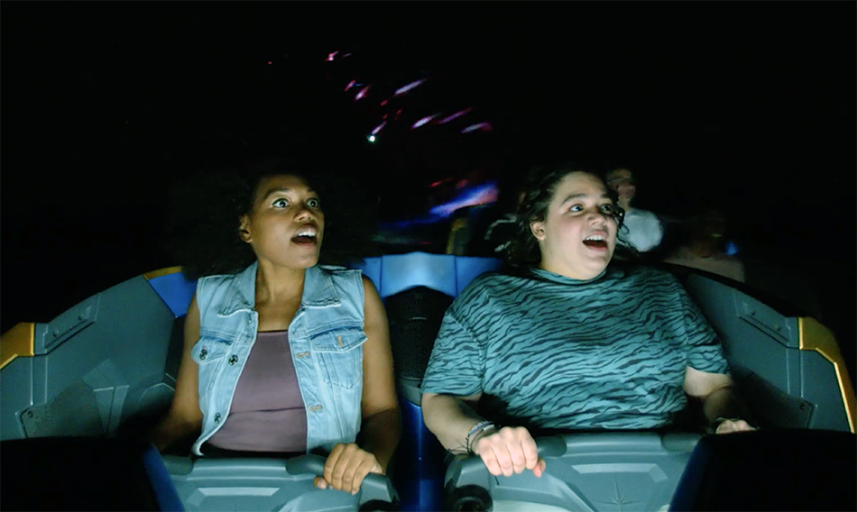 Onboard Cosmic Rewind Coaster at Epcot