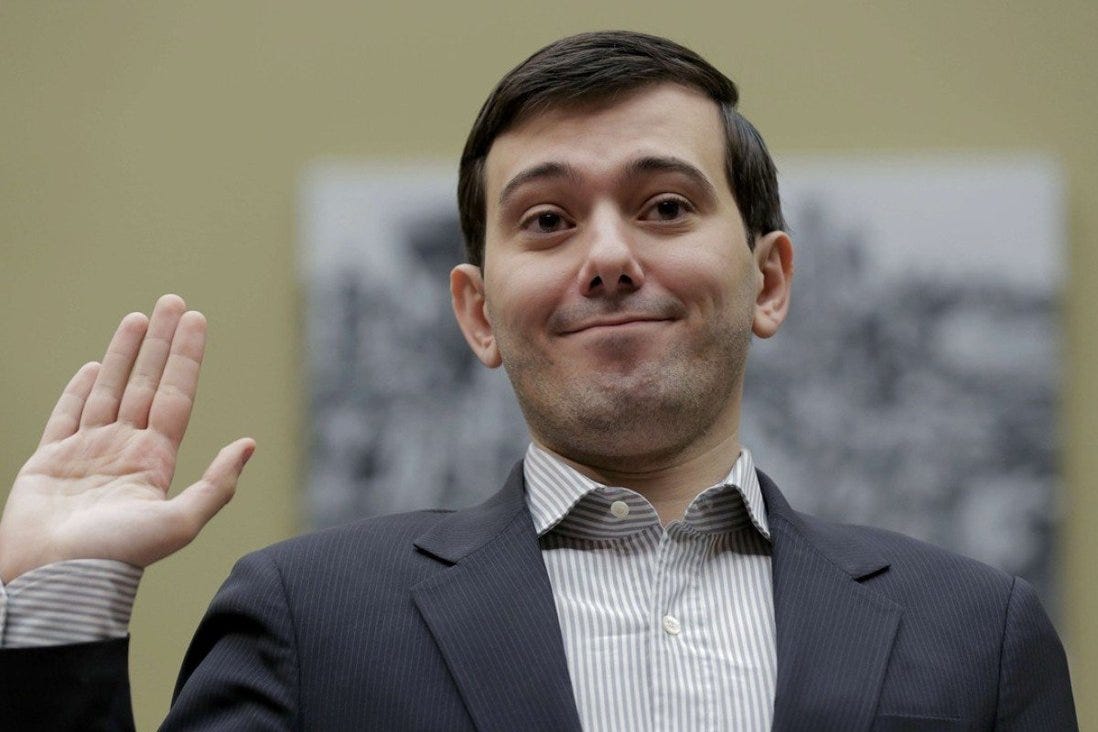 Martin Shkreli, former CEO of Turing Pharmaceuticals LLC, is sworn in to testify at a House Oversight and Government Reform hearing on Capitol Hill in Washington on February 4, 2016. Photo: Reuters