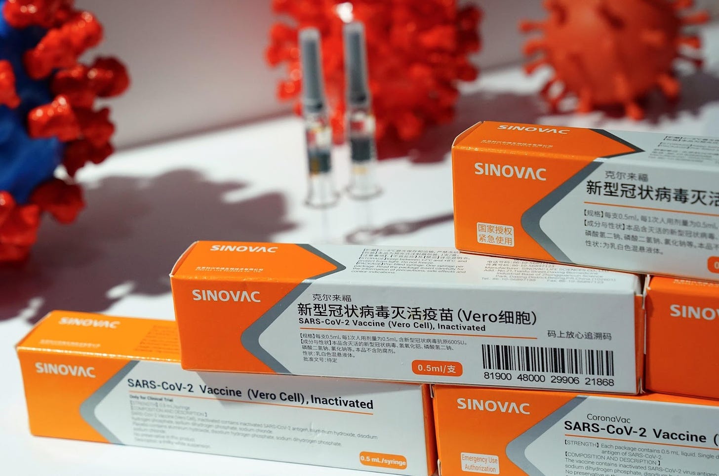 A booth displaying a coronavirus vaccine candidate from Sinovac Biotech Ltd is seen at the 2020 China International Fair for Trade in Services (CIFTIS), following the COVID-19 outbreak, in Beijing, China September 4, 2020. REUTERS/Tingshu Wang