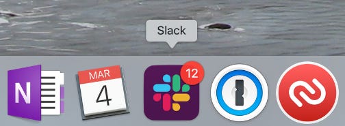 Image showing 12 Slack notifications