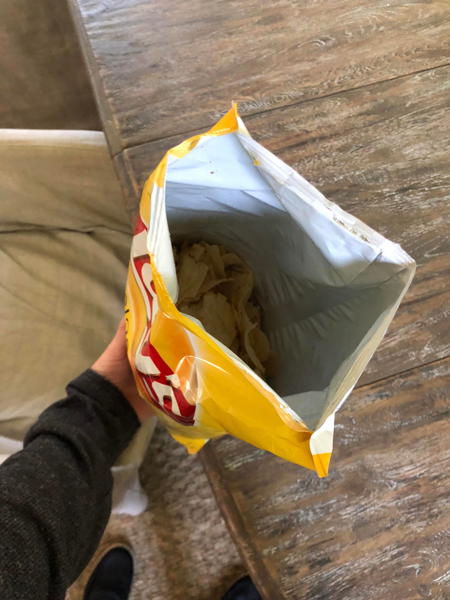 Freshly open bag of lays- half empty : r/assholedesign