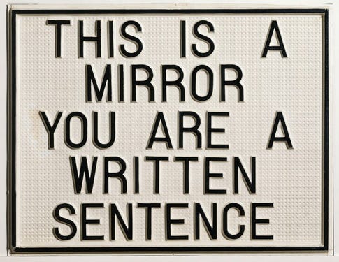 This is a Mirror, You are a Written Sentence, 1968 - Luis Camnitzer