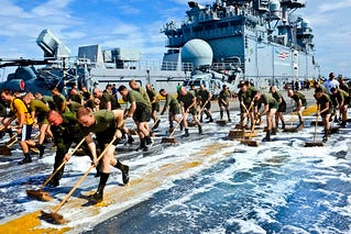 Swab the Deck | Sailors and Marines with the 11th Marine Exp… | Flickr
