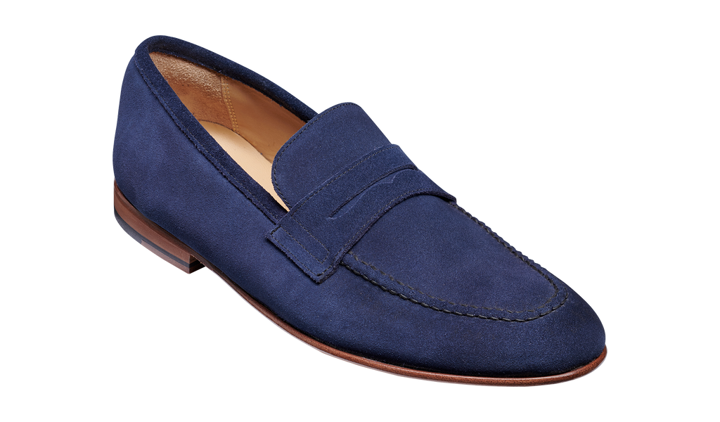 Ledley - Pacific Blue Suede | Mens Loafer | | Barker Shoes USA