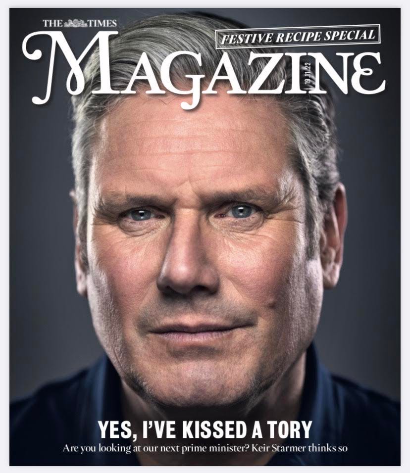 Keir Starmer on the cover of the Times Magazine, November 2022
