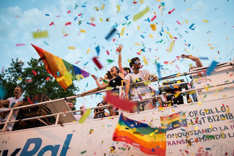 "A massive march for the Gay Pride takes" (CC BY-NC-ND 2.0) by Adolfo LJ