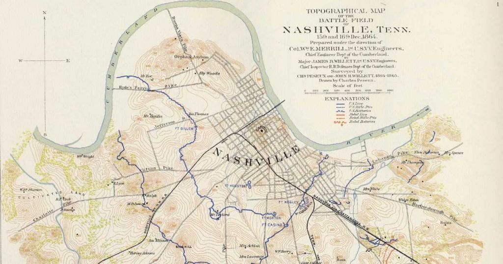 The Battle of Nashville, 1864.