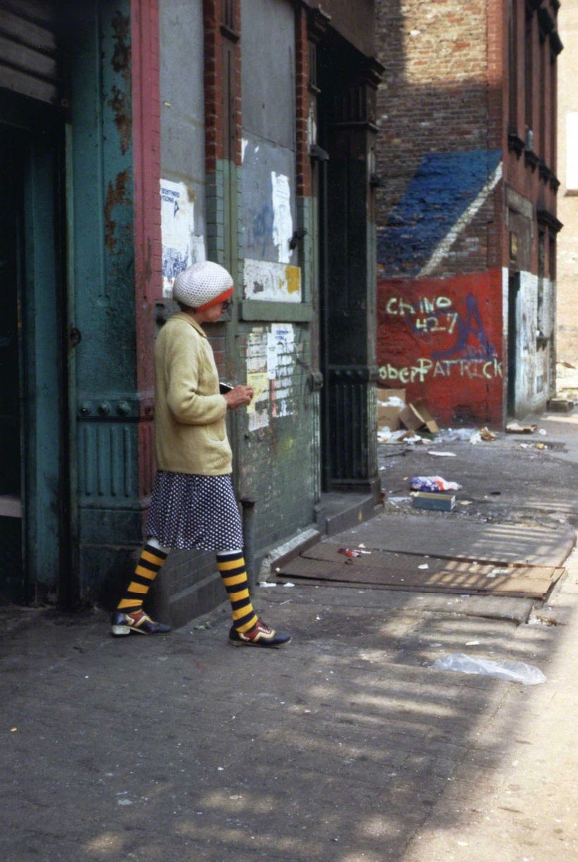 N.Y.C. (striped socks), 1990-1999 - Helen Levitt