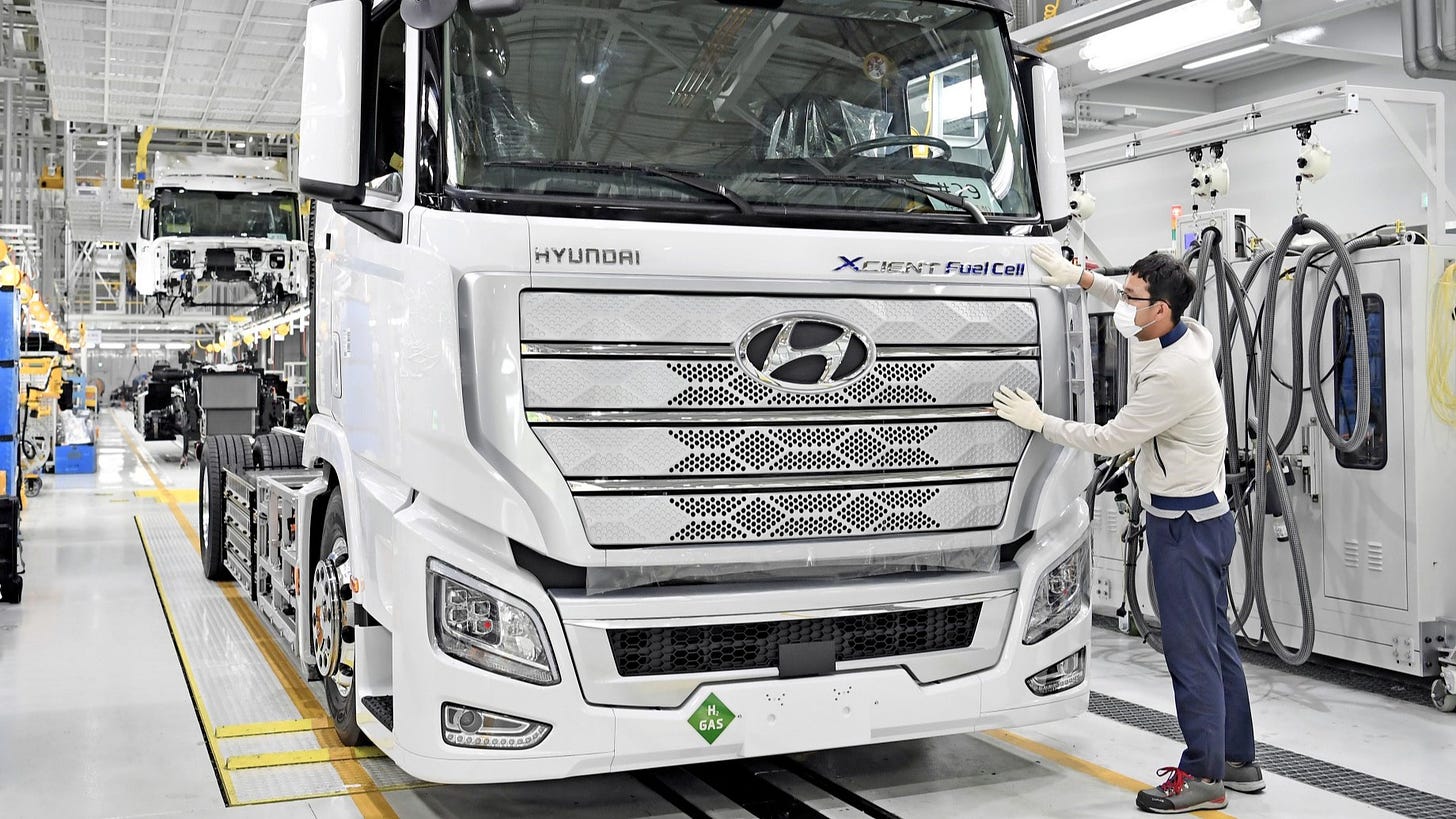 Hyundai rolls out fuel cell trucks in Europe in challenge to electrics -  Nikkei Asian Review
