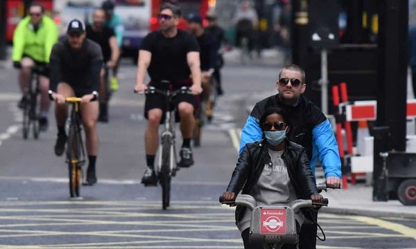 London cycling could increase tenfold after lockdown.