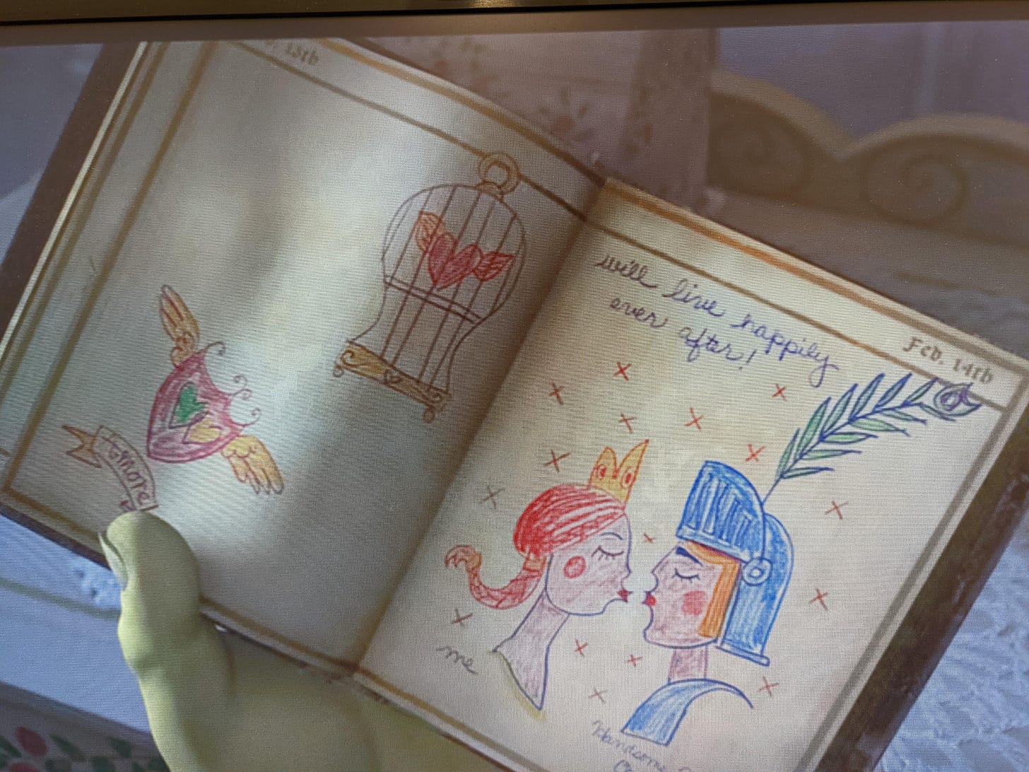 In Shrek 2 (2004), when Fiona opens her diary to the last page read, it was  February 14th or Valentine's day. Apologies for bad quality of photo. :  r/MovieDetails