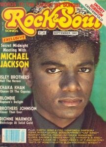 Rock & Soul Magazine Featuring Michael Jackson. September 1981
