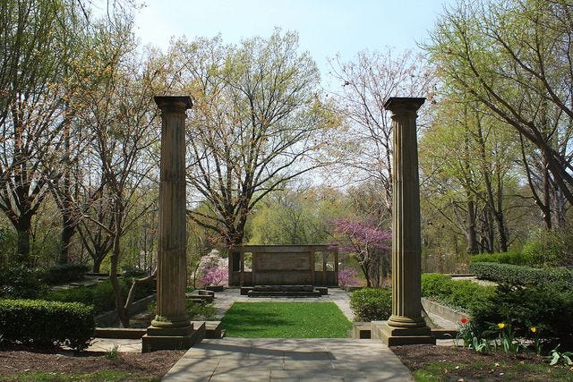 View of the Greek Garden at Cleveland Cultural Gardens