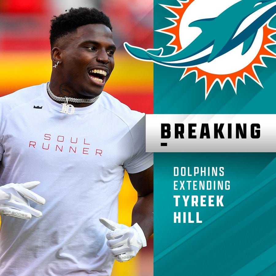 Former Kansas City Chiefs receiver Tyreek Hill traded to Miami Dolphins -  Field Gulls