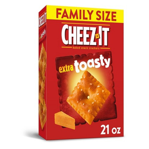 Cheez-it Extra Toasty Family Size Cheese Crackers - 21oz : Target