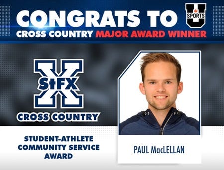Paul MacLellan wins U SPORTS Student-Athlete Community Service award