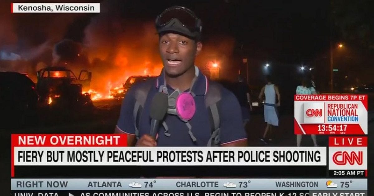 Actual Chyron From Fake News CNN: 'Fiery But Mostly Peaceful Protests ...
