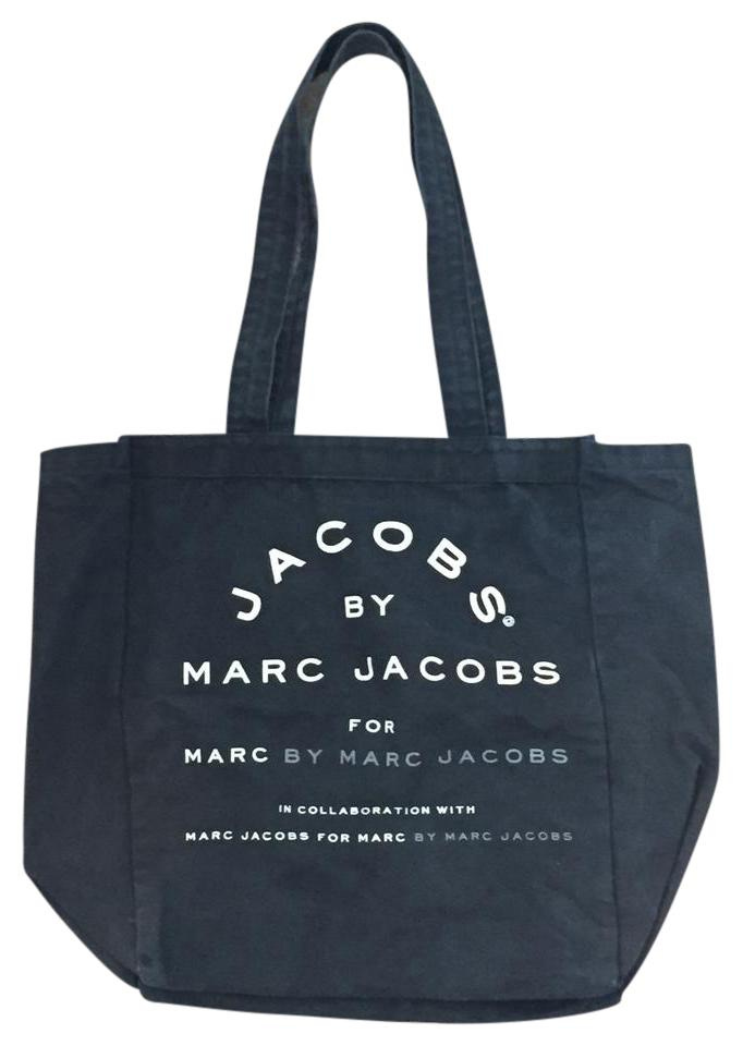 Marc by Marc Jacobs Canvas Navy Blue Cotton Tote - Tradesy