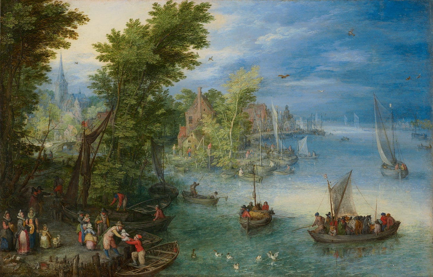 River Landscape, 1607 by Jan Brueghel the Elder