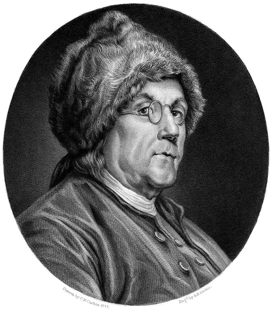 In his fur hat, Benjamin Franklin charmed the French with their perception of his rustic New World genius.
