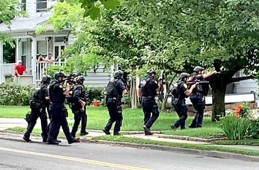 The New Rochelle Police Tactical Unit responded to a “swatting” incident near City Hall on July 10, 2021