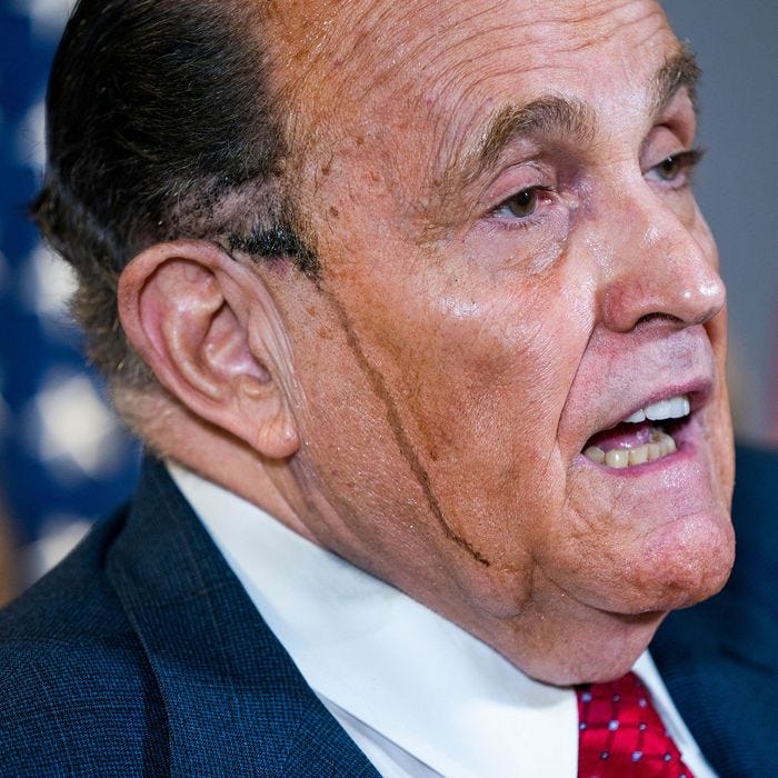 Rudy Giuliani's Hair Dye Melts Down Face During Conference