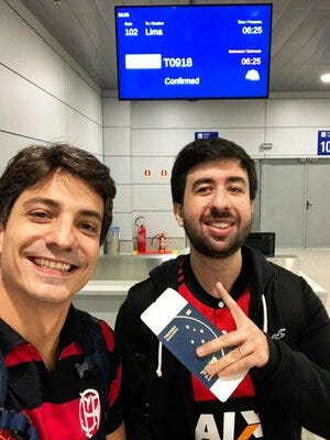 Caio and Guilherme set off for Lima