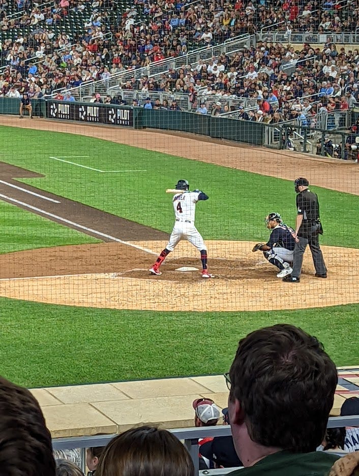 Carlos Correa waits for the pitch