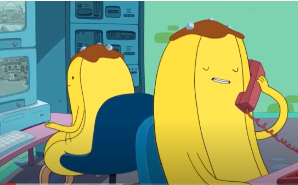 Imagem de um guarda-banana, do desenho animado 