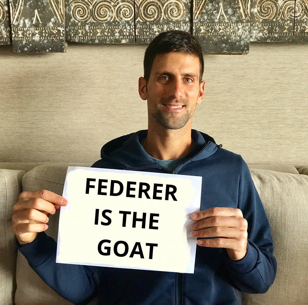Djokovic calls Federer the GOAT in interview today | Talk Tennis