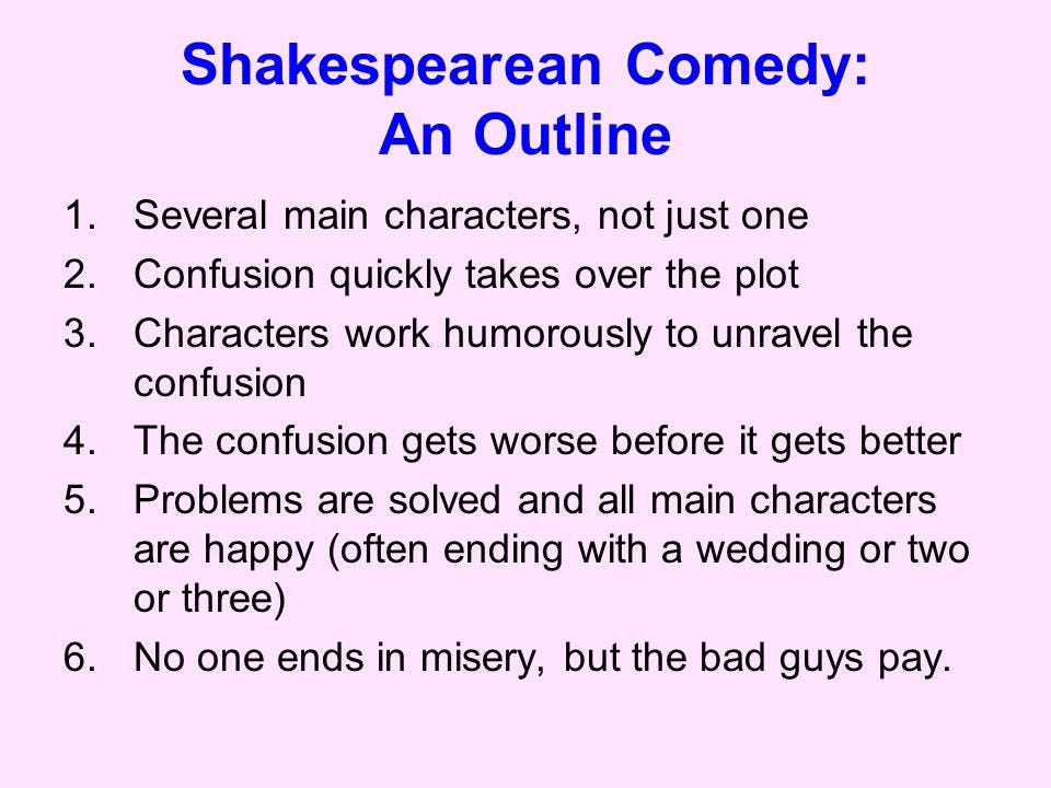 Shakespeare and Comedy. A brief definition of Comedy Comedy is a type of  drama whose purpose, according to modern opinion, is to amuse. It is  contrasted. - ppt download