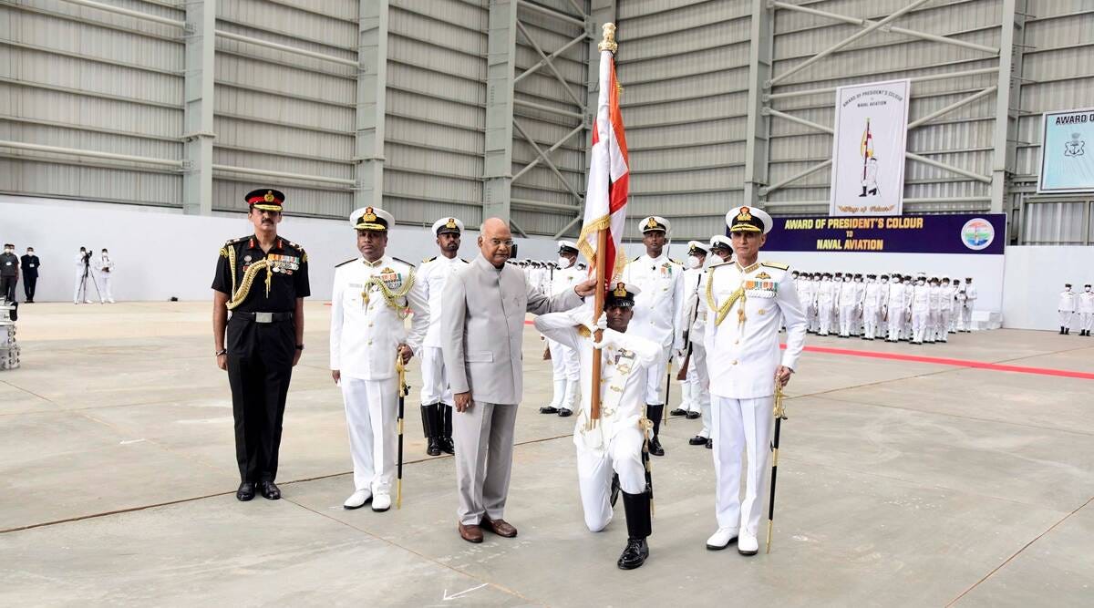 Naval Aviation awarded President&#39;s Colour in Goa | Cities News,The Indian  Express