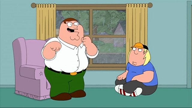 BBC Three - Family Guy, Series 10, Seahorse Seashell Party, Peter Griffin  plays Charades