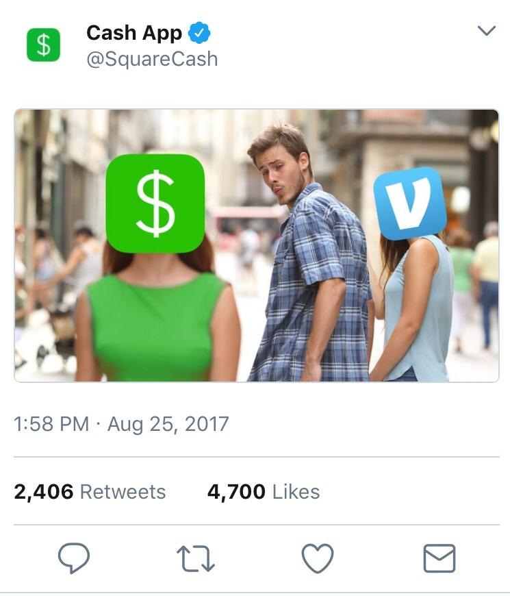 Square Cash with the tasty meme : FellowKids