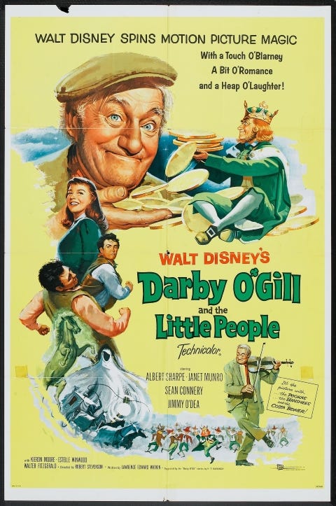Original theatrical release poster for Walt Disney's Darby O'Gill And The Little People