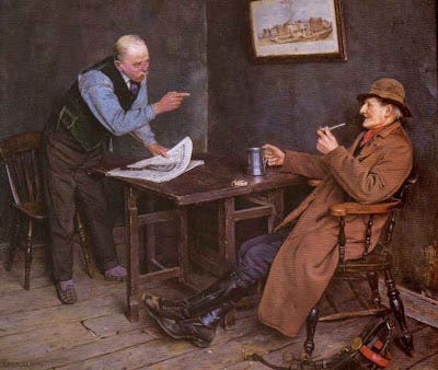 "The Political Argument" by Charles Spencelayh