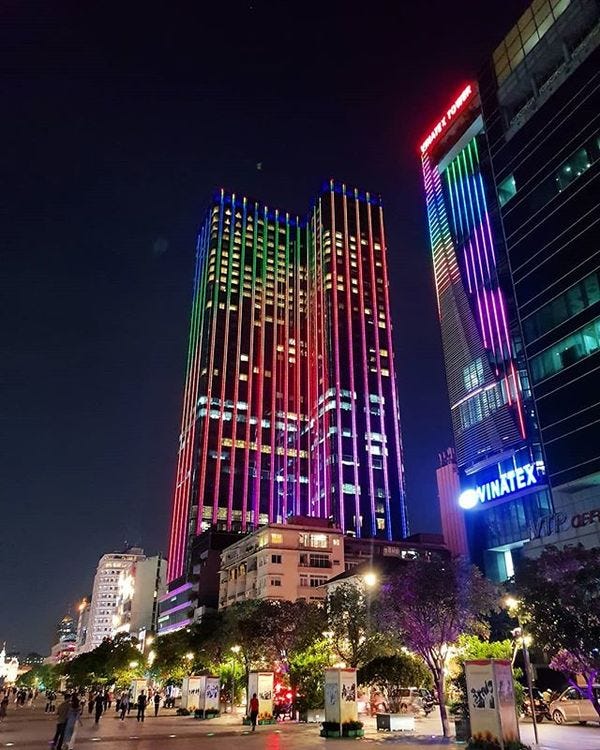 LED lights of Ho Chi Minh City.