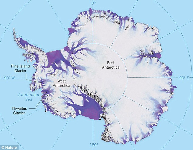 The Thwaites glacier is the size of Florida and is located in the Amundsen Sea. It is up to 4,000 meters thick and is considered a key in making projections of global sea level rise